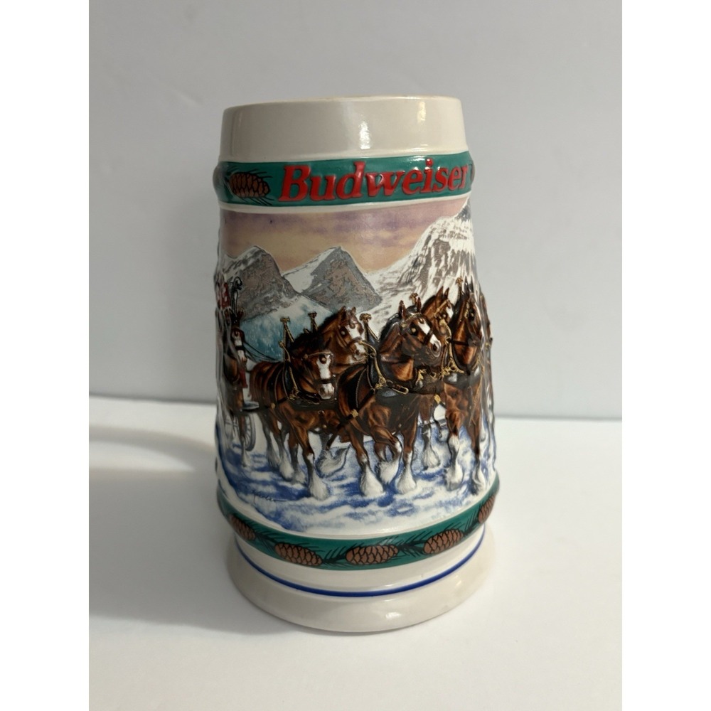 1993 - Budweiser® - Holiday Stein - Special DeliveryChristmas - beer-Clydesdale